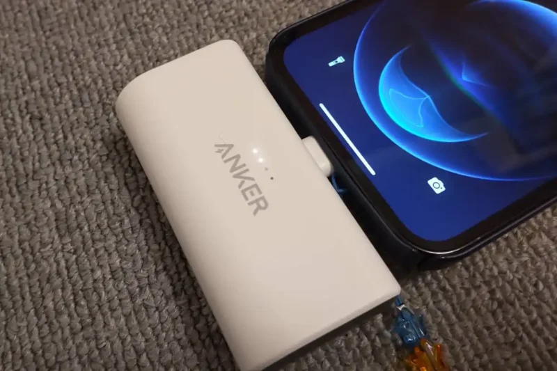 iphone充電後のAnker Nano Power Bankのバッテリー残量